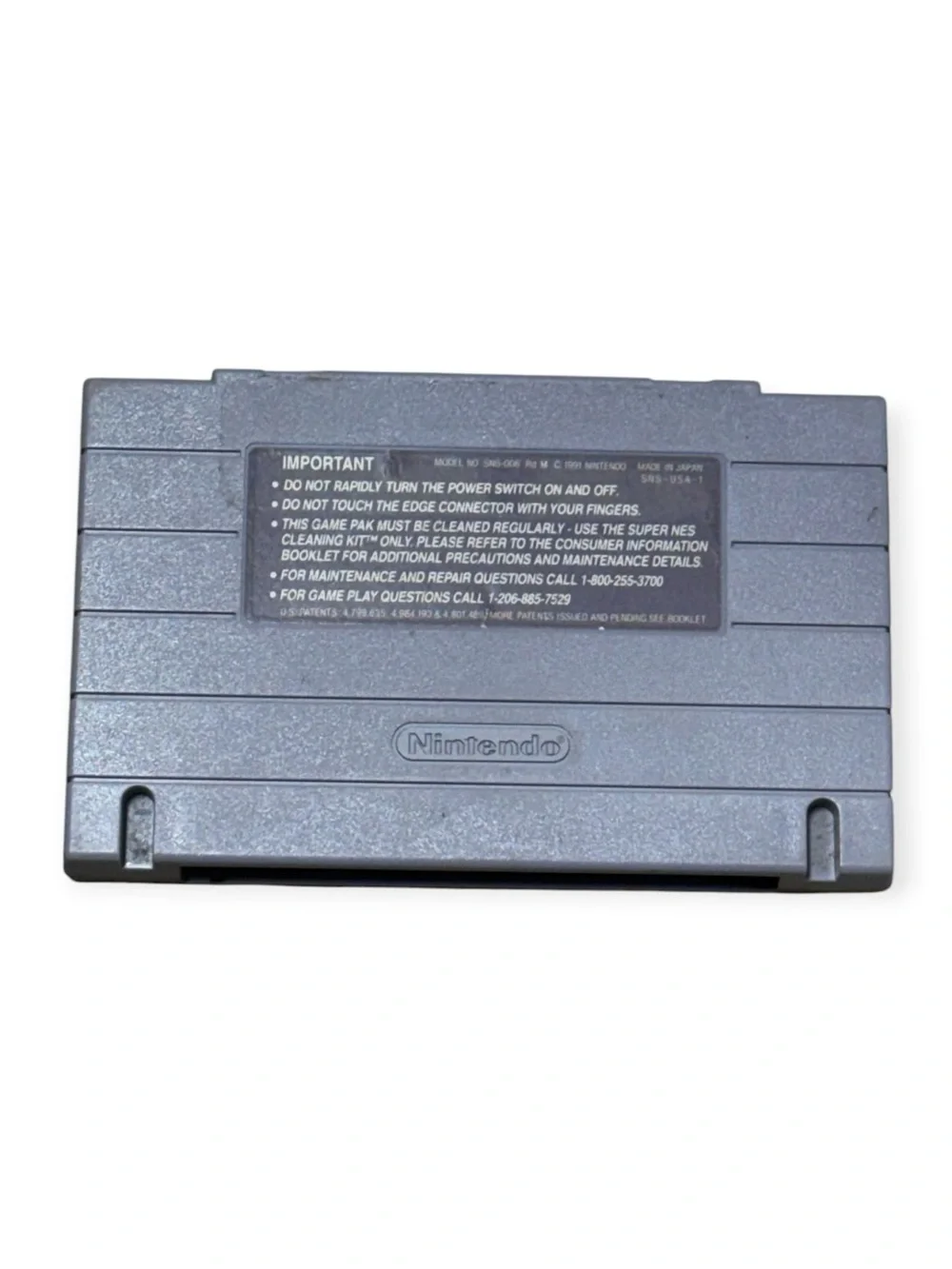 Nintendo Jack Nicklaus Golf Cartridge - Gray Shell with Black Label Accent